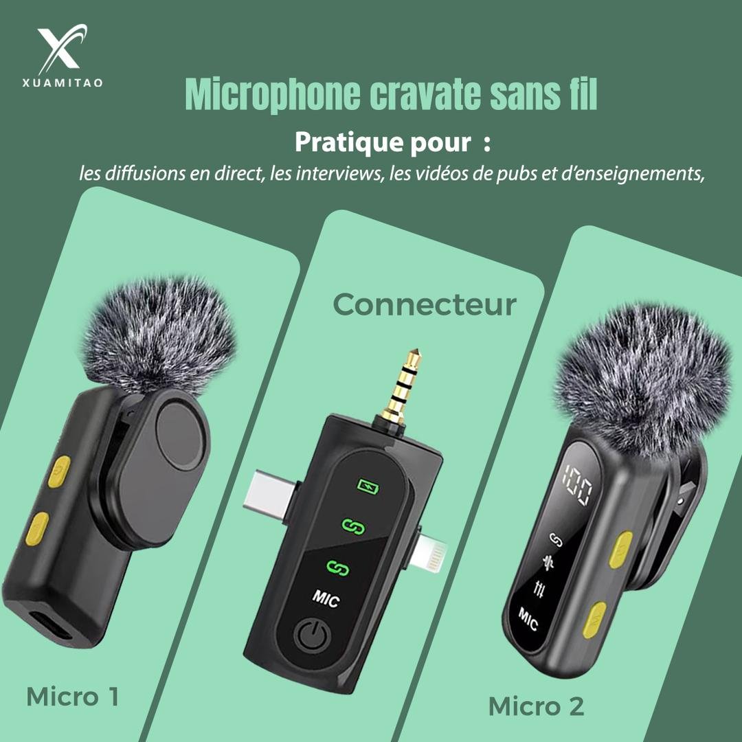 Microphones cravates sans fil