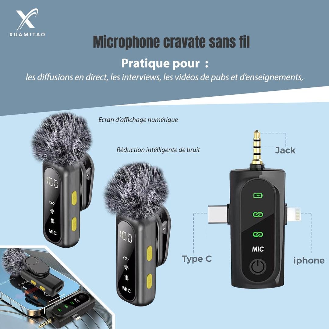 Microphones cravates sans fil