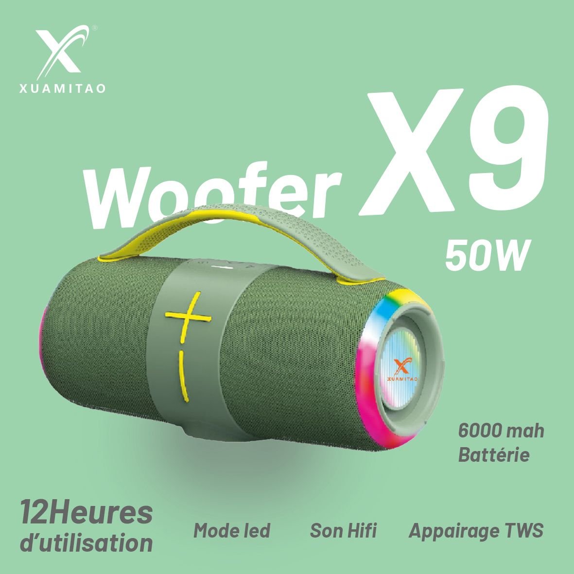 Enceinte portable woofer x9 – Image 2