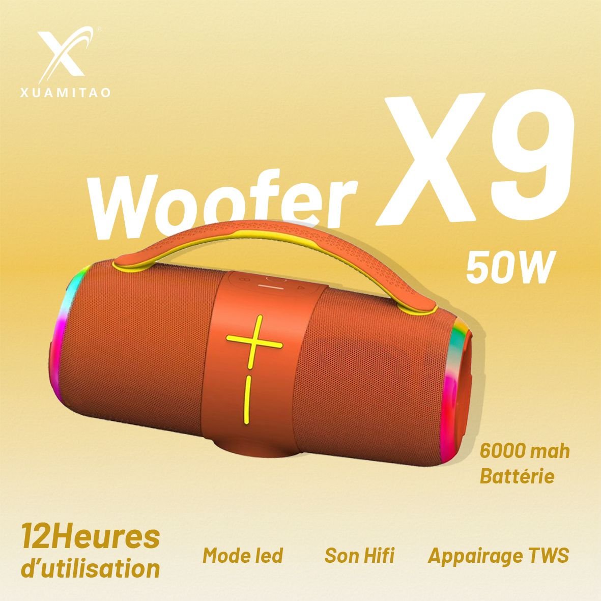 Enceinte portable woofer x9 – Image 3