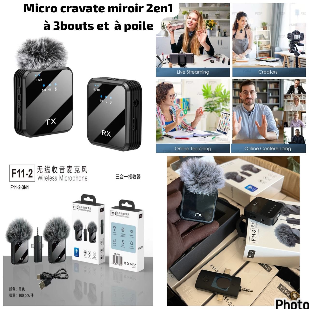 Micro cravate à 3 bouts
